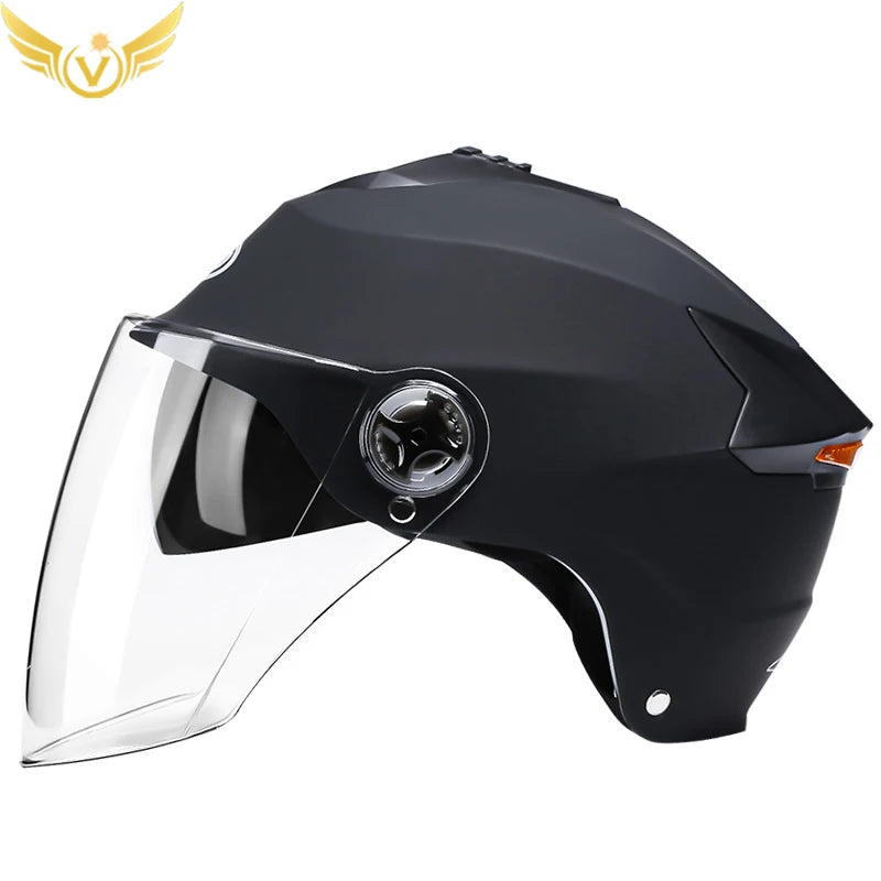 Casques de moto avec lumières LED, casque de cyclomoteur